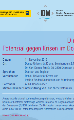 Flyer: EUSDR: Potenzial gegen Krisen im Donauraum?