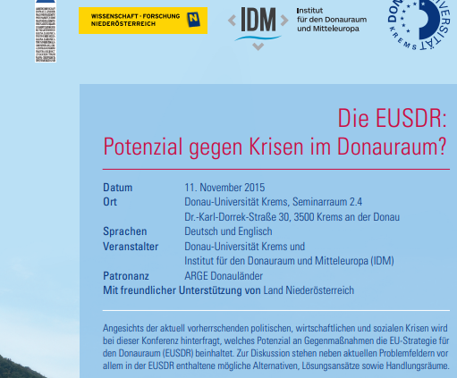 Flyer: EUSDR: Potenzial gegen Krisen im Donauraum?