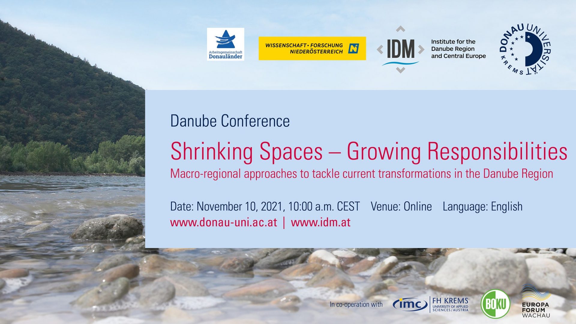 Danube Conference 2021 "Shrinking Spaces – Growing Responsibilities"