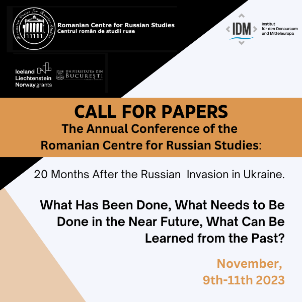 Call for Papers – The Annual Conference of the Romanian Centre for Russian Studies