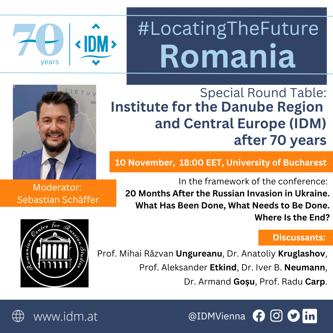 Special Round Table: Institute for the Danube Region and Central Europe (IDM) after 70 years